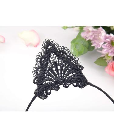 Cat Ears Headbands Rhinestone Cat Ear Tiaras for Women (BLACK) - Buy Online on GoSupps.com