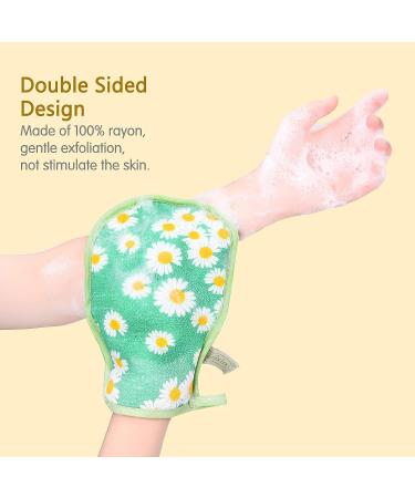 Aimisin Double Sided Bath Mitt Body Scrubber Exfoliating Gloves 2PCS (Purple) | Men Women Spa Massage Dead Skin Cleansing - Buy Online on GoSupps.com