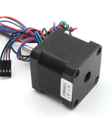 5Pcs Nema 17 Stepper Motor 40mm 64oz-in 45Ncm 1.7A 1.8 degree 2 phase with 1M 4-pin Cable & Connector Bipolar 42 stepping motor for 3D Printer Hobby CNC Router Machine 17HS4401J - Buy Online on GoSupps.com