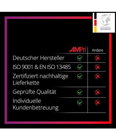 Ampri Biodegradable Nitrile Gloves - Green Powder-Free 100 Pieces/Box Size L | Disposable Nature Gloves by Med-Comfort (XS S M L XL) - Buy Online on GoSupps.com