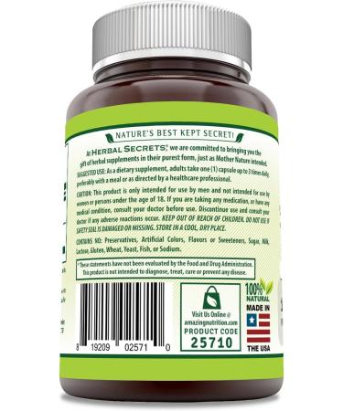 Herbal Secrets Saw Palmetto Complex Supplement | 1200 Mg | 120 Capsules | Non-GMO | Gluten Free | Made in USA - Buy Online on GoSupps.com