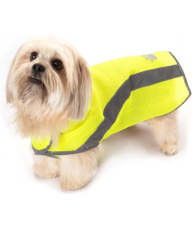 Premium Reflective Dog Rain Jacket - Neon Yellow Safety Vest Water Repellent & Stylish | International Shipping Available - Buy Online on GoSupps.com