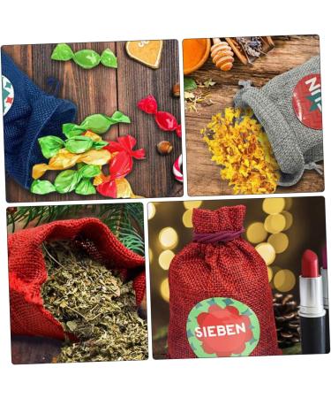 Anneome 1 Set Christmas Bag Calendar Candy Bags Christmas Wreath Packing Bag Countdown Bag Bunting Jute - Buy Online on GoSupps.com