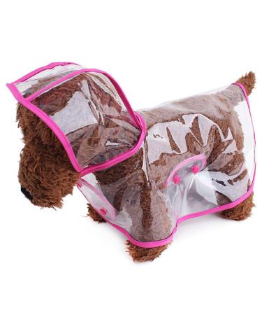 Harikaji Pet Raincoat,Small Dog Waterproof Puppy Raincoat Coat Transparent Pet Dog Rainwear Clothes for Small Dogs/Cats (XS, Pink) XS Pink