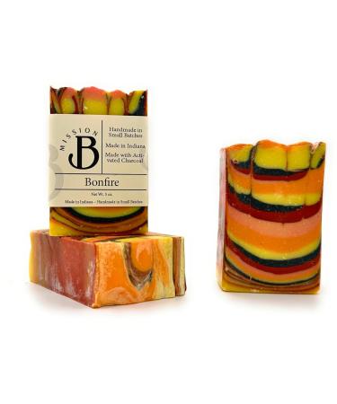 Handmade Rustic Bonfire Bar Soap for Men - Deep Cleansing & All-Natural | International Shipping Available - Buy Online on GoSupps.com