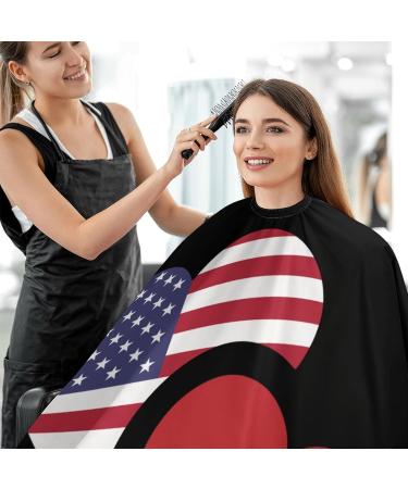 Morocco US Flag Hair Cutting Cape Apron - Professional Salon Barber Hairdressing with Snap Closure - Buy Online on GoSupps.com