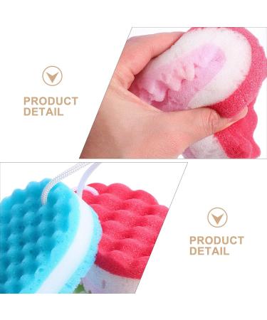 SHERCHPRY 3pcs Three Layer Bath Sponge Set - Gentle Face & Body Cleaning Sponges for Women | Painless Bath Scrubber & Baby Massage Brush - Buy Online on GoSupps.com