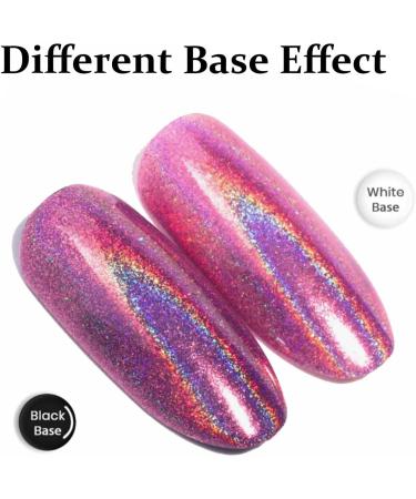 Holographic Nail Varnish - Chrome Nail Polish - Red Shimmer Glitter Polish - Air Dry Rainbow Reflective Laser Nail Varnish - No Need UV Lamp Long Lasting Gifts For Women Girl - Buy Online on GoSupps.com