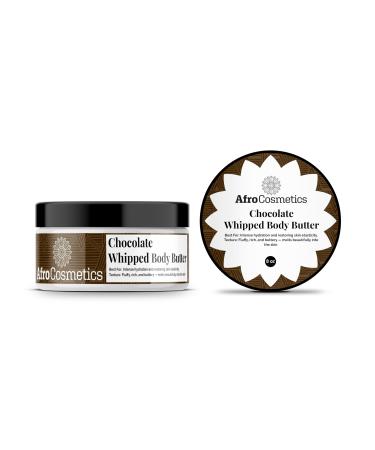 AFROCOSMETICS Chococlate Whipped Body Butter Hydrates and Nourish the Skin 8 oz