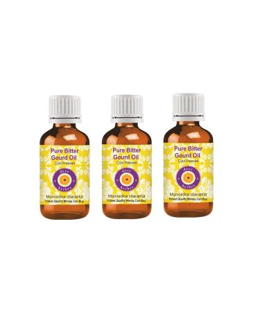 Deve Herbes Pure Bitter Gourd Oil Momordica charantia Cold Pressed Pack of Three 100ml X 3 10 oz
