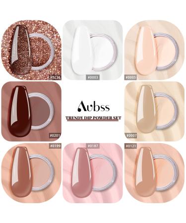 Aubss Fall Color Dip Powder Nail Kit - 8 Brown Dipping Powder Set for DIY Manicure - Buy Online on GoSupps.com
