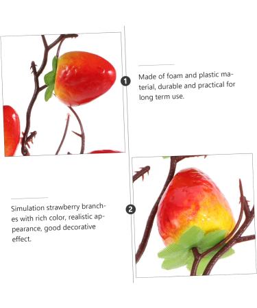 ABOOFAN 16 Pcs Artificial Strawberry Branch Greenery Decor Strawberry Branches Cherry Tomato Plant Artificial Strawberry Plants Artificiales Para Faux Plant White Flowers Wedding - Buy Online on GoSupps.com