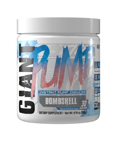 Giant Edge Series - Giant Pump - 3D Pump Breakthrough L-Citrulline for Pumps and Endurance Stim-Free 30 Servings (Bombshell)