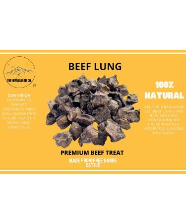 DEHYDRATED Beef Lung for Dogs - Beef Lung Dog Treat - (Flat 448 Grams) - 100% Natural Beef Dog Treats - Single Ingredient - Buy Online on GoSupps.com