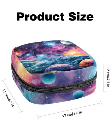 Anna Cowper Galaxy Planets Menstrual Cup Bag - Portable Period Pocket for Women & Teens 1 Piece Multicolored Storage Holder - Buy Online on GoSupps.com