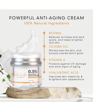 0.5% Encapsulated Retinol Cream - All Natural Anti-Aging Face Cream for Men & Women | Skincare with Squalane & Vitamin A - 30 ml | ML Delicate Beauty - Buy Online on GoSupps.com