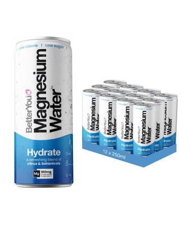 BetterYou Magnesium Mineral Water Bottles, Hydration, Rapid Replenishment for Exercise Recovery and Stress Relief, Boosts Cellular Fuel, 12 Pack