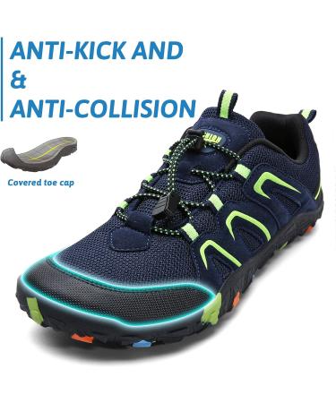 Little Plum Children's Hiking Shoes - Breathable Slip-Proof Trekking & Barefoot Shoes in Blue/Green (EU 39) - Perfect for Outdoor Adventures - Buy Online on GoSupps.com
