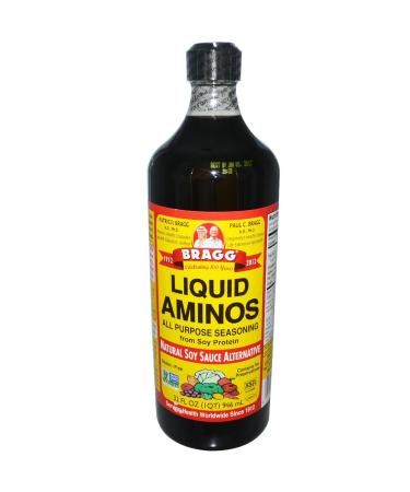 Bragg Liquid Aminos, Natural Soy Sauce Alternative, 32-Ounce Bottle , (Pack of 3) 32 Fl Oz (Pack of 3)