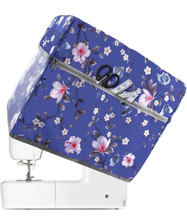 Sewing Machine Cover with Storage Pockets,Dust Cover for Sewing Machine,Protective Quilted Dust Cover,Sewing Machine Dust Cover Compatible with Most Standard Singer & Brother Sewing Machines
