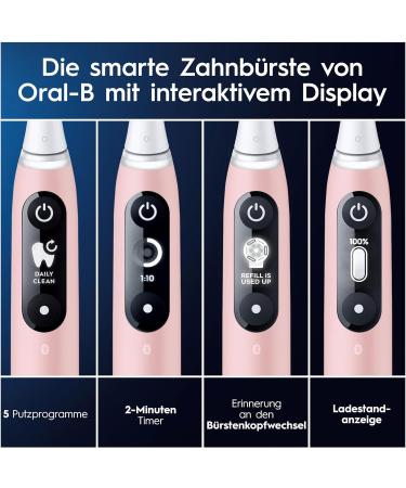 Oral-B io Series 6 Sensitive Edition Electric Toothbrush - 2 Brush Heads 5 Cleaning Modes Stylish Brown & Pink Sand Design - International Shipping Available - Buy Online on GoSupps.com