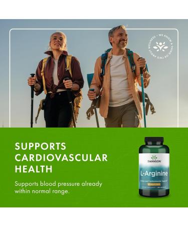 Swanson Amino Acid L-Arginine 500 Milligrams 200 Capsules - Buy Online on GoSupps.com