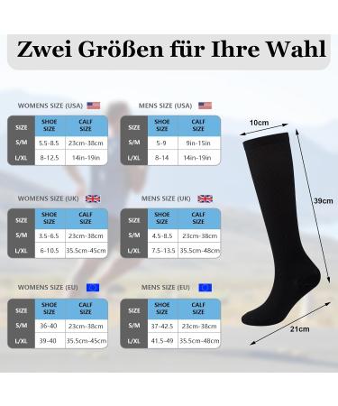 Buy Vegcoo 4 Couple Compression Stockings - Men's & Women's Thrombosis Socks for Sports Cycling | Black L/XL - Best International Shipping - Buy Online on GoSupps.com
