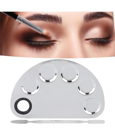 Stainless Steel Makeup Mixing Palette & Spatula - DIY Lipstick Color Blending for Makeup Artists | International Shipping - Buy Online on GoSupps.com