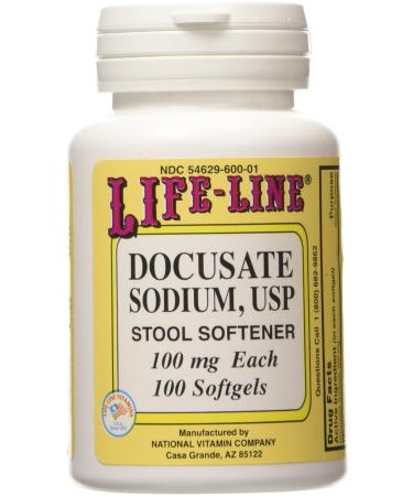 Life-Line Docusate Sodium USP 100 mg - 100 Softgels