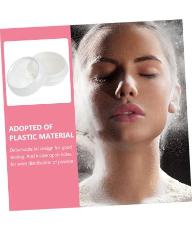 PLAFOPE Box Powder Box Empty Powder Make up Powder Puff Fluffy Puff Case Powder Compact Jar Plastic Pp White - Buy Online on GoSupps.com