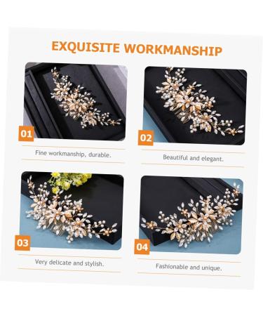 Mikinona Headgear Wedding Headpiece for Bride Bridal Headpieces Pearl Hair Comb Bride Headdress Wedding Hair Comb Bridal Flower Hair Comb Wedding Headdress Wedding Bridal Hair Comb - Buy Online on GoSupps.com