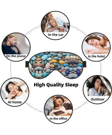 Beach Colored Pebbles Print Double-Sided Eye Mask Soft and Light Blocking for Enhancing Sleep Quality - Buy Online on GoSupps.com