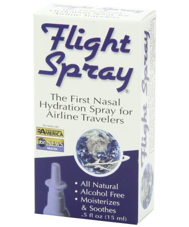 Flight Spray Nasal Hydration Spray for Airline Travelers - 0.5 Ounce Bottles(Boxed)