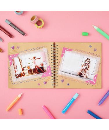 80 Pages Hardcover Kraft Scrapbook Album - Blank 8x8 Inch Journal for Scrapbooking - Buy Online on GoSupps.com