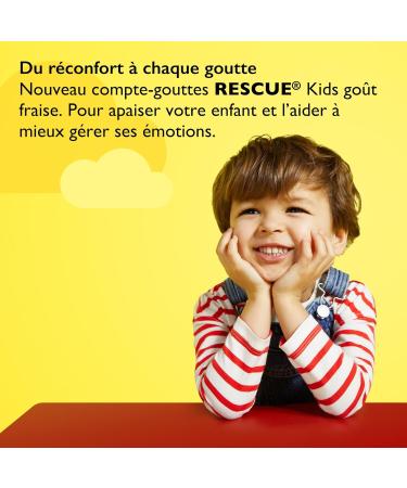 RESCUE KIDS - Compte-Gouttes go t Fraise - Bien- tre motionnel - M lange de 5 Fleurs de Bach Original - Id al pour la rentr e des classes les voyages et les vacances - Sans alcool - Flacon 10ml - Buy Online on GoSupps.com