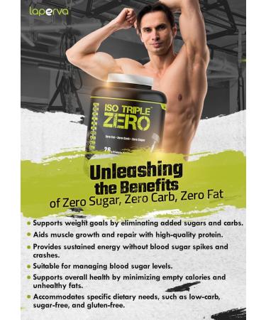  laperva Laperva ISO TRIPLE ZERO Isolated Protein - 28g of Protein per 30g - Fat Carbohydrate and Sugar Free - For Weight Loss & Muscle Building (Spanish Latte 1.81 kg) - Buy Online on GoSupps.com