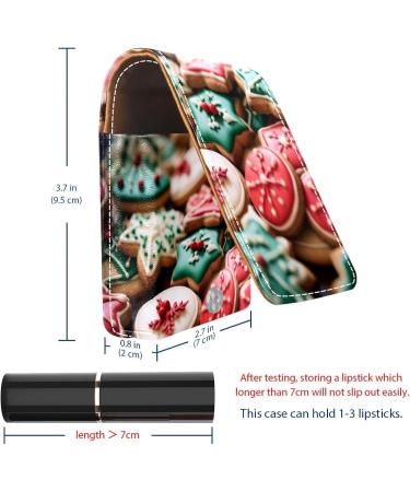 Travel Lipstick Organizer Case - Portable Makeup Bag with Mirror | Assorted Cookie Pattern - Buy Online on GoSupps.com