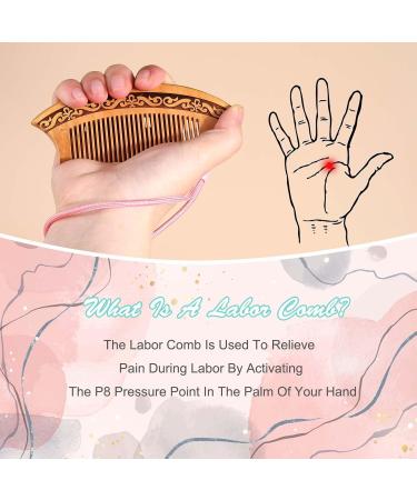 Birthing Comb for Labor Pain - Natural Wood Design | Alleviate Labor Pain Naturally - Delivery Essentials - Buy Online on GoSupps.com