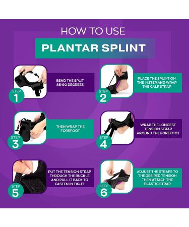 Adjustable Plantar Fasciitis Night Splint - Foot Pain Relief Brace for Plantar Fasciitis, Foot Drop, Achilles Tendonitis, Heel Pain - 1 Foot - Buy Online on GoSupps.com