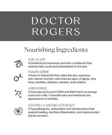 Doctor Rogers Face Cream Moisturizer | Hydrating Anti-Aging Lotion for All Skin Types | Niacinamide Shea Butter & Squalane | 50ml - Buy Online on GoSupps.com
