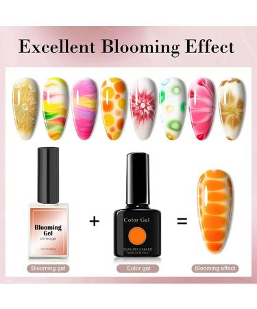 Clear Gel - 15ml Versatile design compatibility Clear Blossom Gel ClearBlooming Gel Nail Polish | Floral gel with spreading effects for girls moms girlfriends women and - Buy Online on GoSupps.com