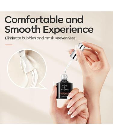 Modelones Builder Gel Set 2 Pcs 10ml Clear Gel Builder for Nail Nail Strengthener Builder Nail Extension Gel Builder Gel in a bottle LED Nail Lamp Cured Hard Gel Transparent Clear - Buy Online on GoSupps.com