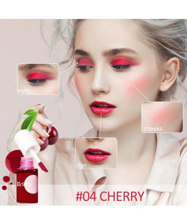 Erinde #04 Cherry Lip Tint Stain - Korean Waterproof Makeup Non-Sticky Long-Lasting Mini Liquid Lipstick - Buy Online on GoSupps.com