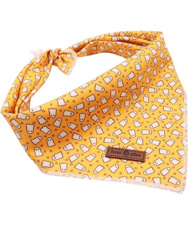 Lionet Paws Halloween Dog Bandana - Triangle Scarf for Small Medium & Large Dogs | Cute Ghost Design - Buy Online on GoSupps.com