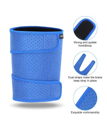 Thigh Sleeve Compression Wrap for Pain Relief - Adjustable Support for Men & Women | Hamstring & Muscle Injury Recovery - Buy Online on GoSupps.com