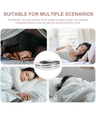 Urine Pan Bed Potty Urine Bottles Chamber Pot with Lid Containers with Lids Care Men and Women Stainless Steel Bedwetting - Buy Online on GoSupps.com