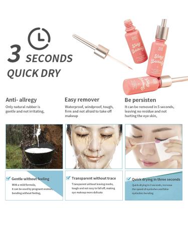 False Eyelash Glue Waterproof Super Strong Hold Latex Free Eyelash Glue Transparent Strip Eyelash Adhesive White Lashes Glue Clear - Buy Online on GoSupps.com