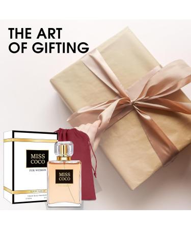 Miss Coco Eau de Parfum Spray Perfume Fragrance For Women-Daywear Casual Daily Cologne Set with Suede Pouch- 3.4 Fl Oz Bottle Beauty Gift for Birthday Anniversary - Buy Online on GoSupps.com