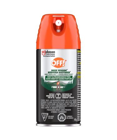OFF Deep Woods Deet Free Insect and Mosquito Repellent Bug Spray for Camping Bug Repellent Safe for Clothing 142 g (Packaging May Vary) 142 g (Pack of 1) White