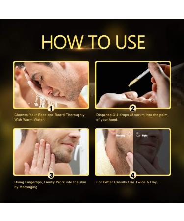 Beard Growth Oil with Biotin & Caffeine - Stimulate & Promote Thicker Facial Hair for Men - Buy Online on GoSupps.com